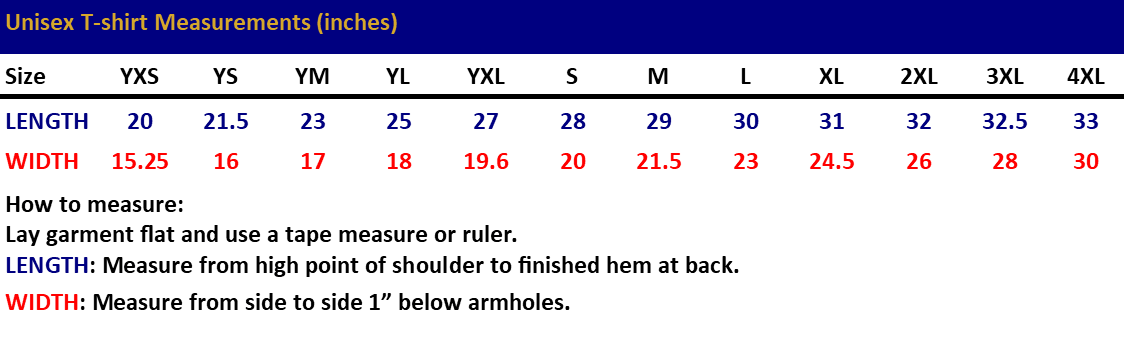 T shirtSizing